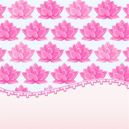 pastel spring pattern - Invintation Card with Place for Text and Lily Flowers. Vector Lotus Illustration Stock Photo - Budget Royalty-Free & Subscription, Code: 400-06077169