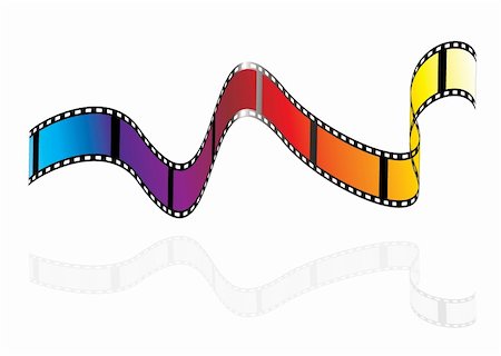 film camera clip art - Brightly colours camera film strip with rainbow colours Stock Photo - Budget Royalty-Free & Subscription, Code: 400-06077220