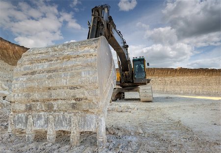 simsearch:400-05111345,k - excavator at a construction site Fotografie stock - Microstock e Abbonamento, Codice: 400-06077670