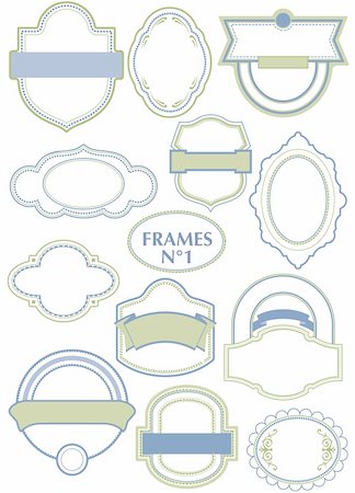 Set of ornate vector frames and labels Fotografie stock - Microstock e Abbonamento, Codice: 400-06077900