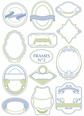 Set of ornate vector frames and labels Fotografie stock - Microstock e Abbonamento, Codice: 400-06077901