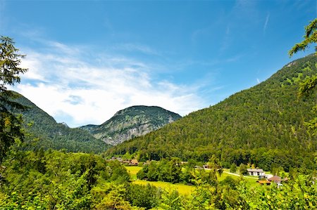 farm house in germany - The Bavarian Village at the Foot of the Alps Stock Photo - Budget Royalty-Free & Subscription, Code: 400-06078024