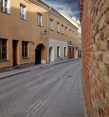 "Stikliu" medieval street at old town in Vilnius, Lithuania Stock Photo - Budget Royalty-Free & Subscription, Code: 400-06078038