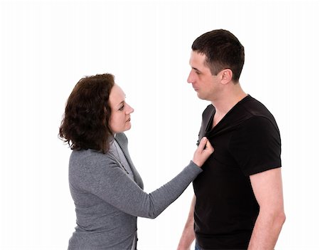 simsearch:400-05739935,k - husband and wife quarrel isolated on white background Stock Photo - Budget Royalty-Free & Subscription, Code: 400-06078446