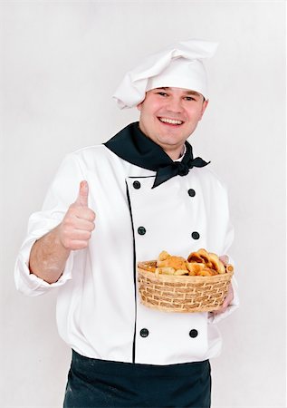 simsearch:400-06078465,k - chef showing okay isolated on white background Stock Photo - Budget Royalty-Free & Subscription, Code: 400-06078466