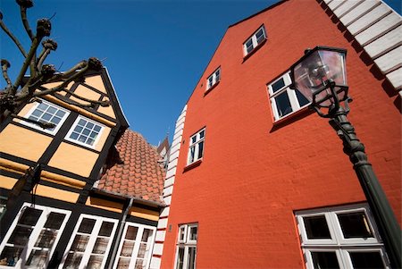 denmark traditional house - Street corner with old houses from royal town Ribe in Denmark. Stock Photo - Budget Royalty-Free & Subscription, Code: 400-06078583