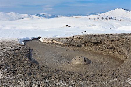 simsearch:400-06482097,k - a mud volcano crater in winter. Buzau, Romania Stock Photo - Budget Royalty-Free & Subscription, Code: 400-06078702