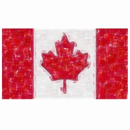 simsearch:400-04304550,k - Flag of Canada in water color Stock Photo - Budget Royalty-Free & Subscription, Code: 400-06078861