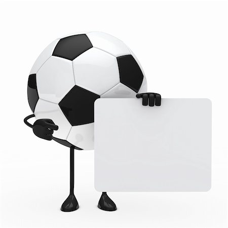 football figure hold billboard on white background Stock Photo - Budget Royalty-Free & Subscription, Code: 400-06078939