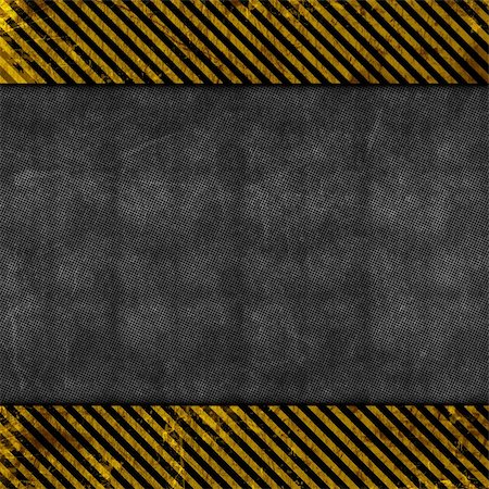 simsearch:400-05901999,k - Grunge metal background with yellow and black warning stripes Stock Photo - Budget Royalty-Free & Subscription, Code: 400-06079071