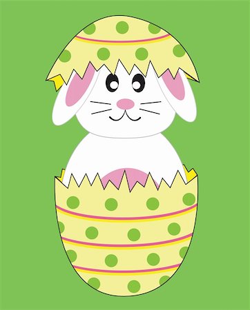 simsearch:400-07548489,k - Happy Easter egg bunny rabbit Stock Photo - Budget Royalty-Free & Subscription, Code: 400-06079479