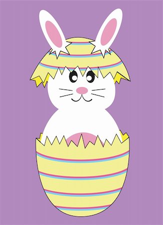 simsearch:400-04496525,k - Happy Easter egg bunny rabbit Foto de stock - Royalty-Free Super Valor e Assinatura, Número: 400-06079480