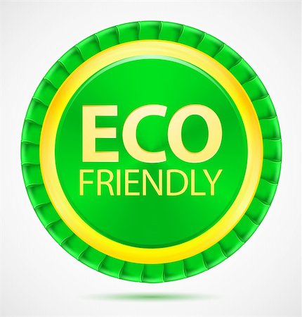 Eco friendly, green label, vector illustration eps10 Stock Photo - Budget Royalty-Free & Subscription, Code: 400-06079835