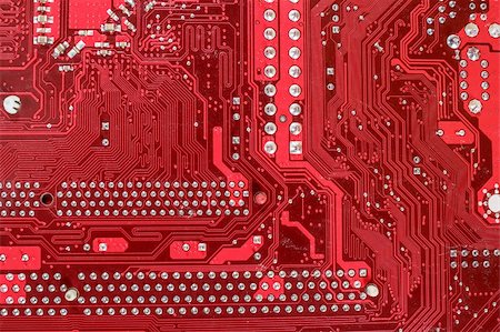 Electronic circuit board of motherboard back side close up Stockbilder - Microstock & Abonnement, Bildnummer: 400-06070384