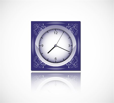 simsearch:400-04272422,k - vector clock icon design isolated on a with background Foto de stock - Royalty-Free Super Valor e Assinatura, Número: 400-06070677