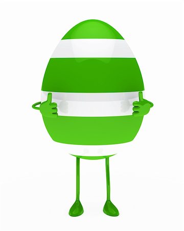 green withe easter egg figure show top Stock Photo - Budget Royalty-Free & Subscription, Code: 400-06071004