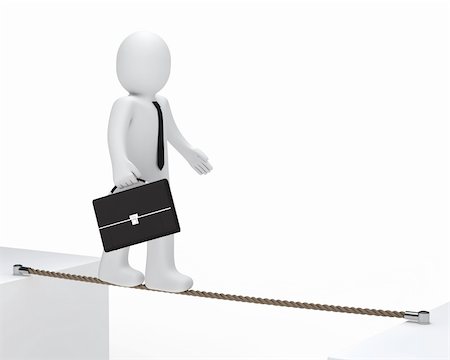 businessman with briefcase to balance on a rope Foto de stock - Super Valor sin royalties y Suscripción, Código: 400-06071006
