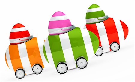 race car cheer win - colorful easter eggs figure sit in car Stock Photo - Budget Royalty-Free & Subscription, Code: 400-06071026