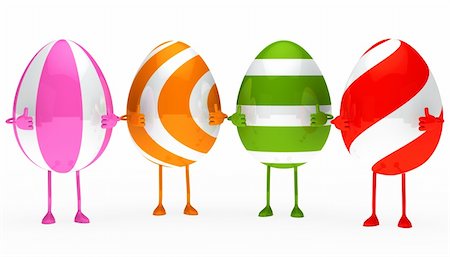 four colorful easter eggs figure show top Stock Photo - Budget Royalty-Free & Subscription, Code: 400-06071027