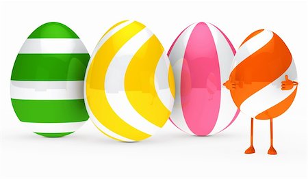 orange white easter egg figure show top Stock Photo - Budget Royalty-Free & Subscription, Code: 400-06071028
