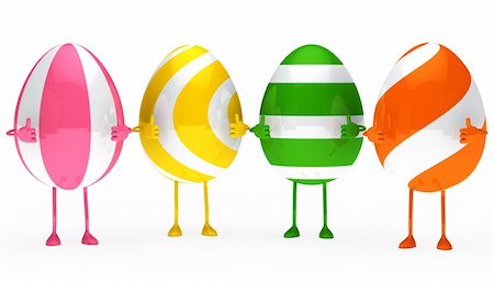 four colorful easter eggs figure show top Stock Photo - Budget Royalty-Free & Subscription, Code: 400-06071021