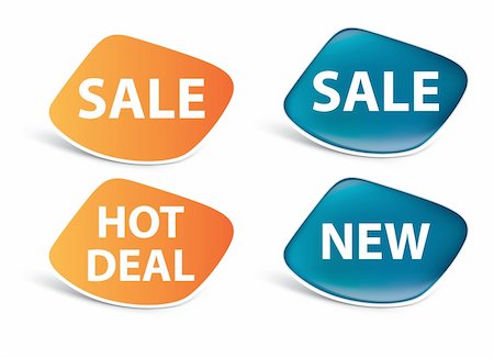 simsearch:400-06069401,k - vector stickers ? sale, new, hot deal signs Photographie de stock - Aubaine LD & Abonnement, Code: 400-06071287