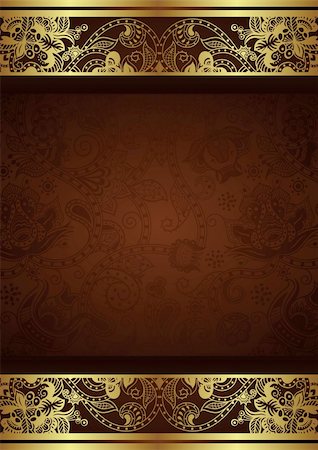 simsearch:400-06071368,k - Illustration of ornate gold floral background. Stock Photo - Budget Royalty-Free & Subscription, Code: 400-06071370