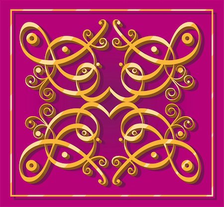 decoration curl - decorative oriental element for backgrounds wallpapers icons or designs Stock Photo - Budget Royalty-Free & Subscription, Code: 400-06071471