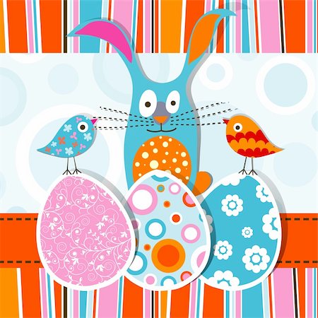 simsearch:400-05925759,k - Template Easter greeting card, vector illustration Photographie de stock - Aubaine LD & Abonnement, Code: 400-06071625