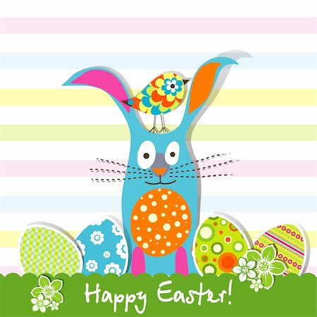 simsearch:400-05925759,k - Template Easter greeting card, vector illustration Photographie de stock - Aubaine LD & Abonnement, Code: 400-06071623