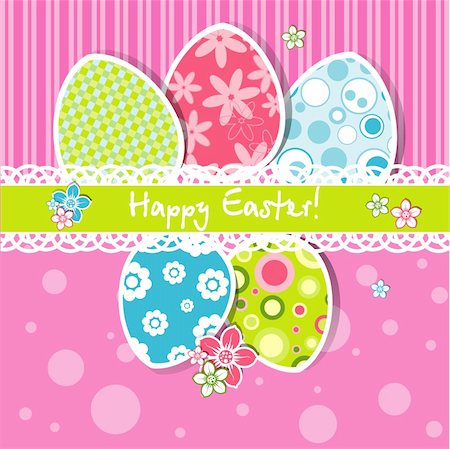 simsearch:400-05925759,k - Template Easter greeting card, vector illustration Photographie de stock - Aubaine LD & Abonnement, Code: 400-06071634
