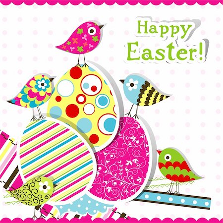 simsearch:400-05925759,k - Template Easter greeting card, vector illustration Photographie de stock - Aubaine LD & Abonnement, Code: 400-06071635