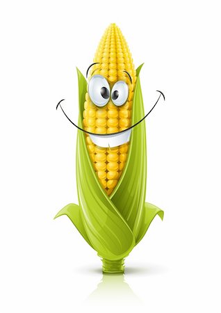corncob vector illustration color on white background Stock Photo - Budget Royalty-Free & Subscription, Code: 400-06071978