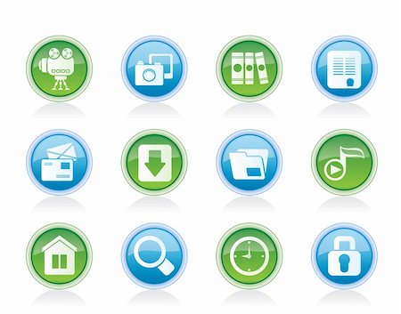 simsearch:400-04289956,k - Computer and website icons - vector icon set Stock Photo - Budget Royalty-Free & Subscription, Code: 400-06072036