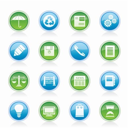 Business and Office internet Icons - Vector icon Set Stock Photo - Budget Royalty-Free & Subscription, Code: 400-06072045