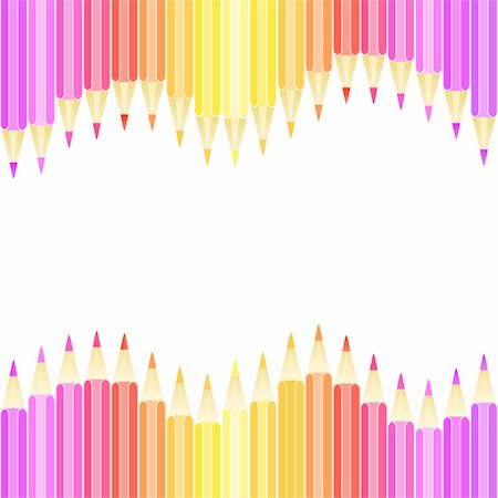 simple background designs to draw - Colorful pencil seamless background. Vector Background. Stock Photo - Budget Royalty-Free & Subscription, Code: 400-06072146