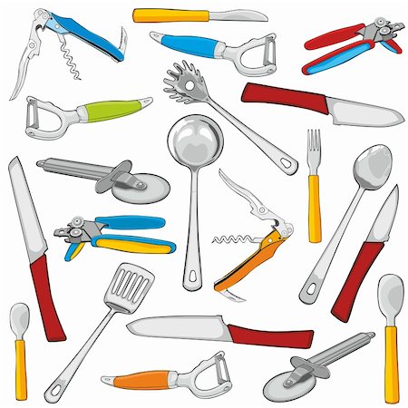 pilgrimartworks (artist) - fully editable vector illustration kitchen items Fotografie stock - Microstock e Abbonamento, Codice: 400-06072299