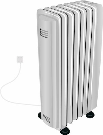 electric heater - Electric oil heater for residential and office space (made in Abode Illustrator 8  eps) Stock Photo - Budget Royalty-Free & Subscription, Code: 400-06072514