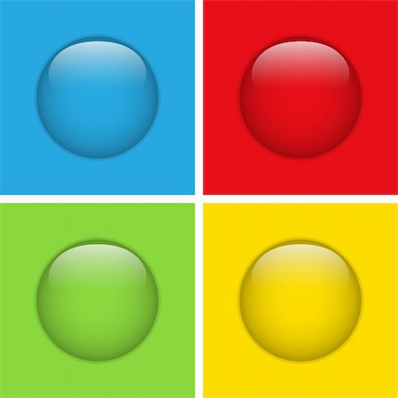 Vector - Set of Four Glass Circle Buttons Stock Photo - Budget Royalty-Free & Subscription, Code: 400-06072539