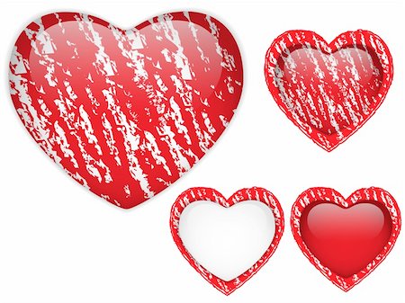 simsearch:400-08339075,k - Vector - Red Heart Glass Chalk for Valentine's Day Foto de stock - Super Valor sin royalties y Suscripción, Código: 400-06072540