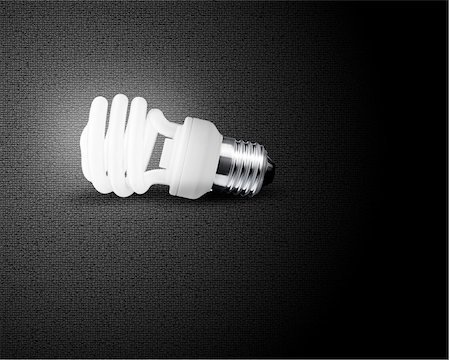 simsearch:400-04900554,k - one glowing Light bulb on black background Photographie de stock - Aubaine LD & Abonnement, Code: 400-06072631