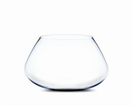 isolated Empty fishbowl without water in front of white background. Stock Photo - Budget Royalty-Free & Subscription, Code: 400-06072633