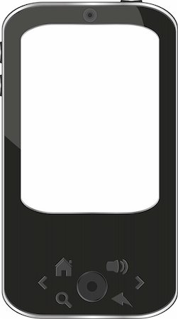 simsearch:400-06568351,k - vector smart phone isolated on white background Stockbilder - Microstock & Abonnement, Bildnummer: 400-06072788