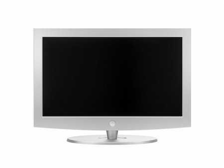 HD TV. Isolated on white Stock Photo - Budget Royalty-Free & Subscription, Code: 400-06072853