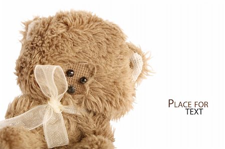 furry teddy bear - Cute teddy on white background Stock Photo - Budget Royalty-Free & Subscription, Code: 400-06073048
