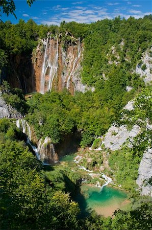 big waterfalls in Plitvice lakes National Park, Croatia. Stock Photo - Budget Royalty-Free & Subscription, Code: 400-06073164