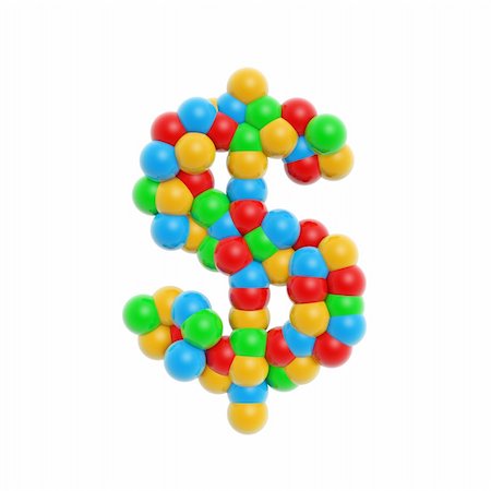 sgame (artist) - colorful atom dollar isolated on white background Photographie de stock - Aubaine LD & Abonnement, Code: 400-06073694