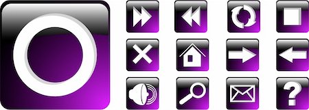 simsearch:400-05151458,k - the vector set violet web icon eps 8 Stock Photo - Budget Royalty-Free & Subscription, Code: 400-06073697