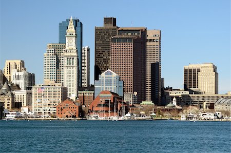 Financial District skyline in Boston, Massachusetts. Stock Photo - Budget Royalty-Free & Subscription, Code: 400-06084080