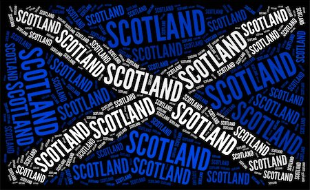 rosliothman (artist) - Scotland national flag text graphic and arrangement concept on black background Foto de stock - Super Valor sin royalties y Suscripción, Código: 400-06084484